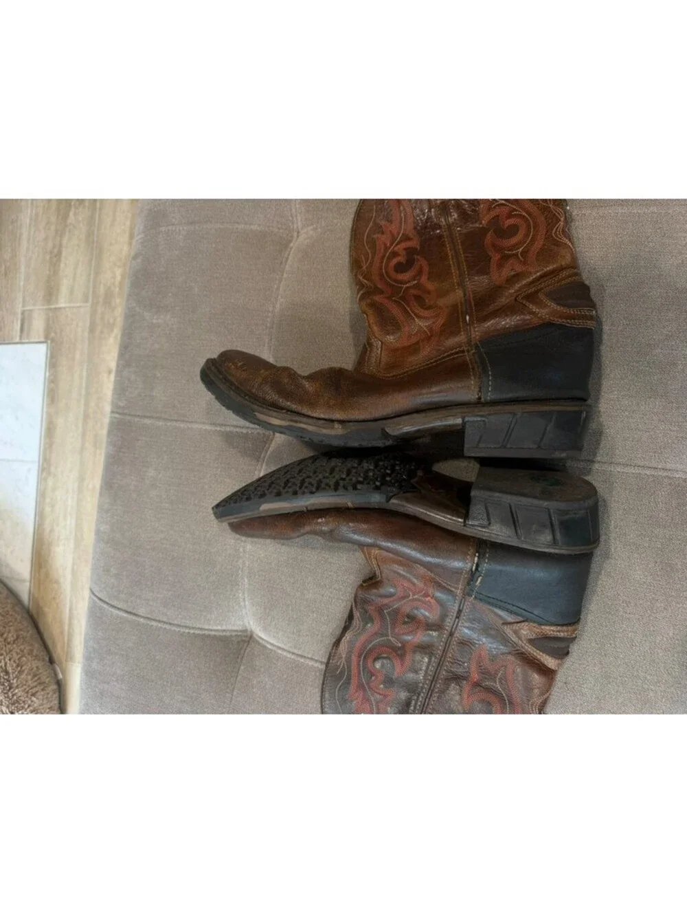 Justin Workboots Mens 14EE Brown Leather Western Boots